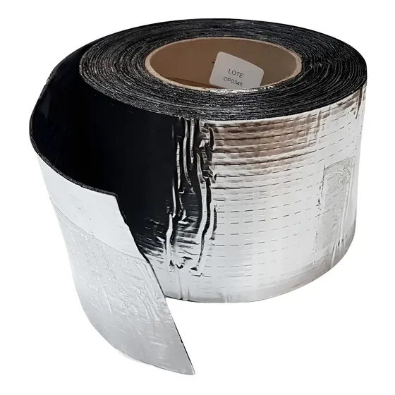 Membrana Autoadhesiva Asfáltica Aluminio Rollo 10cm X 10mts