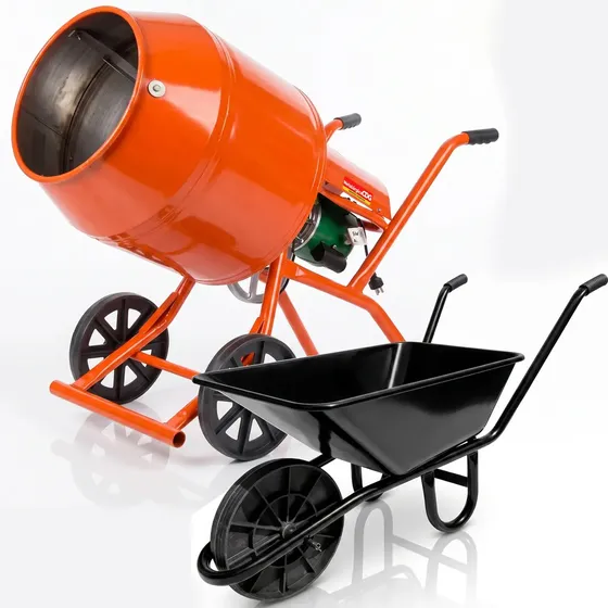 Maquina Hormigonera 135 Lts Trompito + Carretilla 75 Lts Ref