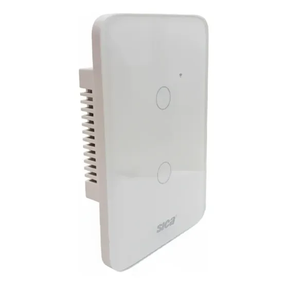 Tecla Llave Smart 2 Canales Sica 220v Wifi Inteligente Mm 10 A 220v Blanco