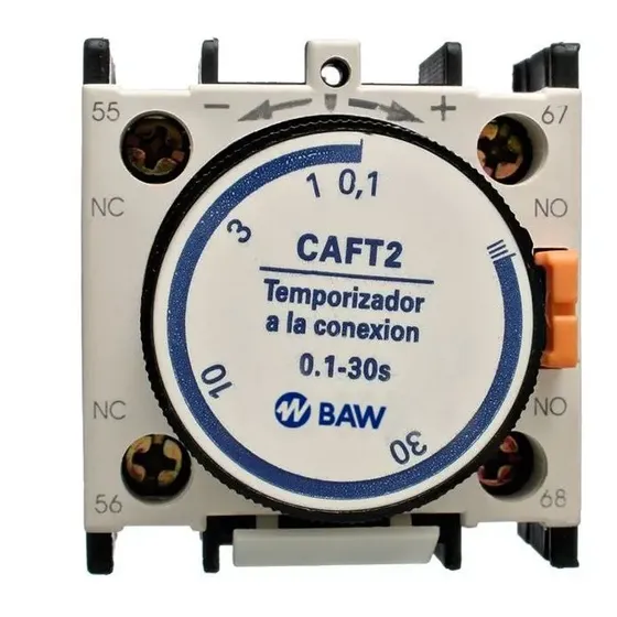 Temporizador Para Contactor BAW CAFT2 0.1-30 Segundos 2 Polos Auxiliares