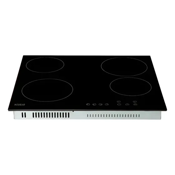 Cocina Eléctrica 4 Anafes Touch Vitrocerámica Hausar 6000w Negro