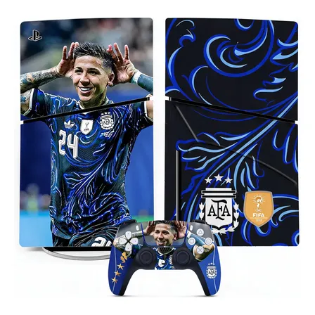 Skin Consola + 2 Joystick Compatible Con Ps5 - Argentina Enzo England