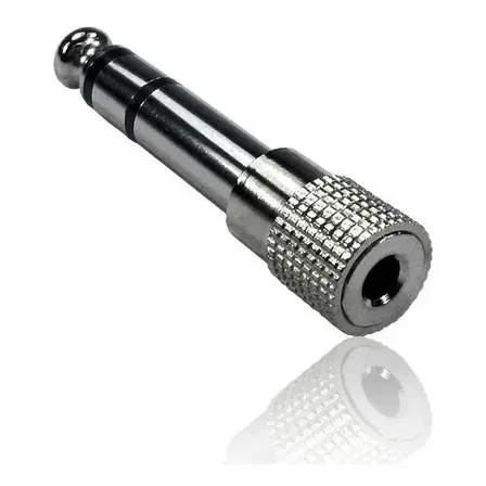 Adaptador Miniplug Hembra A Plug Stereo Macho Metalico