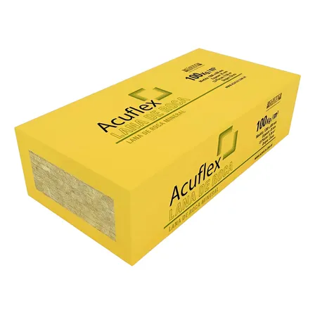 Panel Aislante Lana De Roca Acuflex  100kgm3(pack 4u.) Caqui