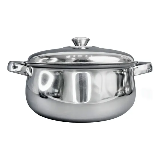 Olla Bombe de Acero Inoxidable Nouvelle Cuisine, 22 cm con Tapa para Inducción