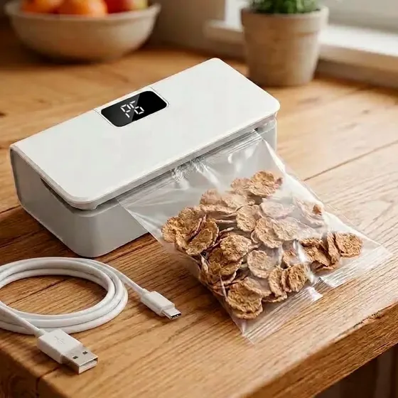 Mini Selladora Portatil D Bolsas Recargable Hogar Cocina Usb