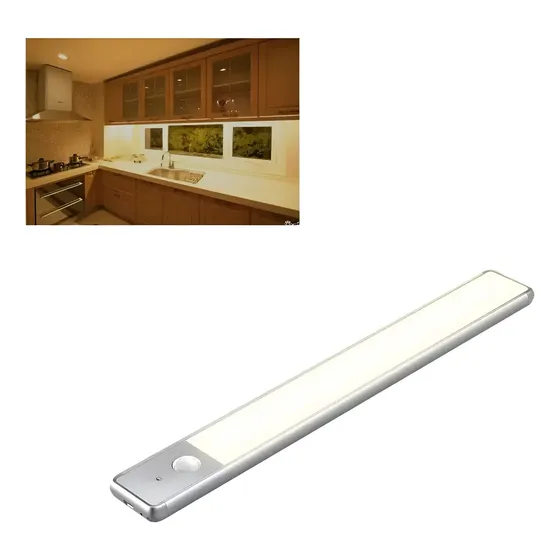 Barra Luz Led Veoquiero 80 Cm Usb Recargable Con Sensor De Movimiento Bajo Alacena Cocina