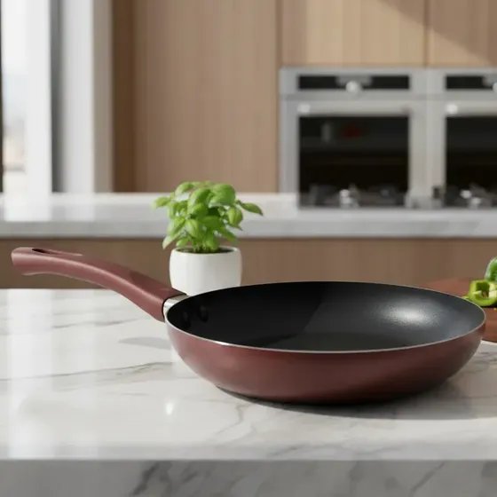 Sartén Fary Home Aluminio Antiadherente 24cm Mango Bordó Baquelita