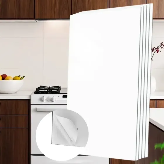 Vinilos Decorativos Pared Placa Autoadhesivas 30x60cm X10u Color Blanco Liso