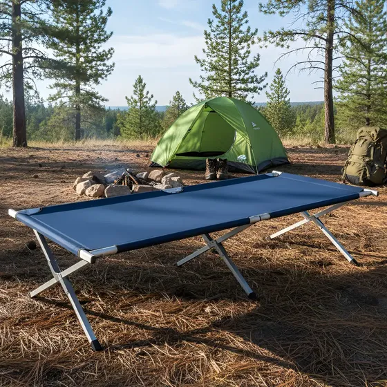 Catre Cama Plegable Acero Reforzado Camping + Funda