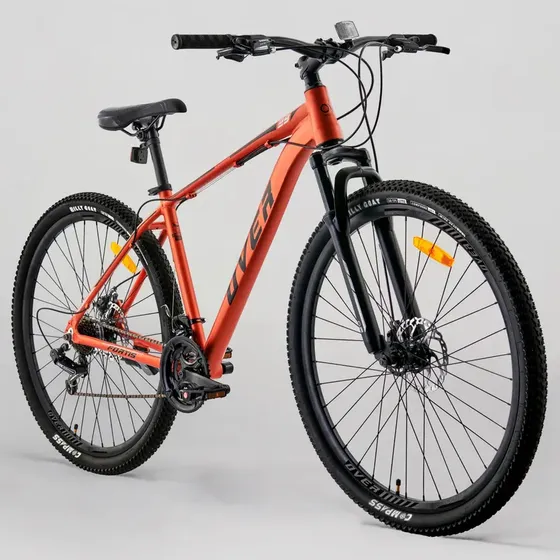 Bicicleta Mtb Overtech Fortis R29 Aluminio Full Shimano 21 Velocidades Freno a Disco Con Suspensión Color Cobre/Negro Tamaño del cuadro L