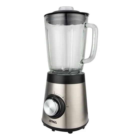 Licuadora De Vaso Atma Pro Li8450ap 500w Jarra Vidrio Inox Plateado