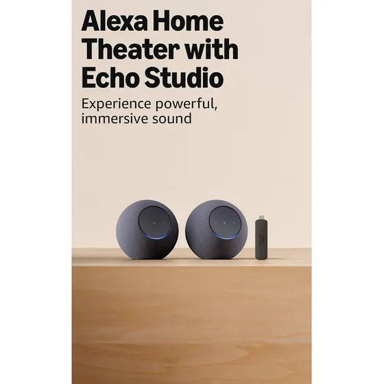 Kit Home Theater Echo Studio 2 Fire Tv Stick 4k Max Grafito Graphite
