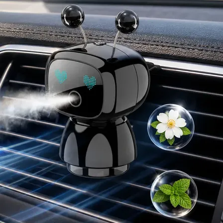 Aromatizador Para Auto Difusor De Aroma Diseño Robot Para Rejilla Ventilación Black