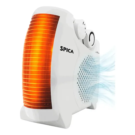 Caloventor Electrico Calefactor SPICA SP-1600 Ventilador Regulable Color Blanco