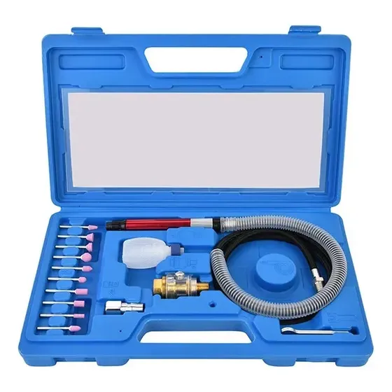 Micro Amoladora Mini Torno Neumatico Encastre 1/8 Kit 16pz