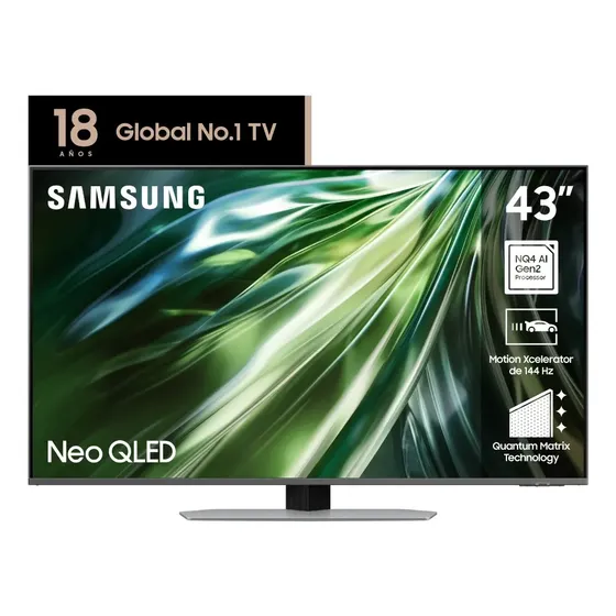 Smart Tv 43  Samsung Neo Qled 4k Qn43qn90dagczbb Gris