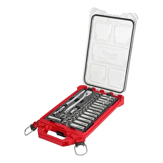 Juego De Dados Metricos 32pzs Mm 3/8 Packout Milwaukee