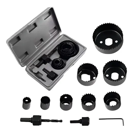 Mechas Sierra Copa Para Madera Plastico Yeso Juego 11 Piezas