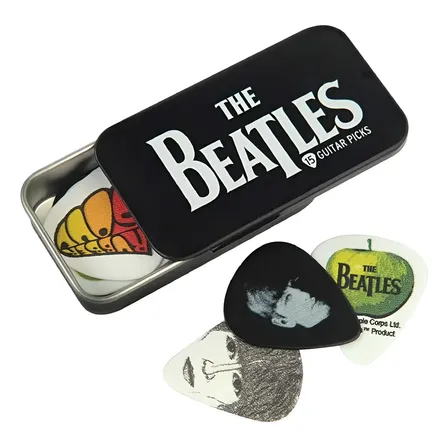 Caja Metalica Con 15 Púas Daddario Beatles Thin Beatles Logo