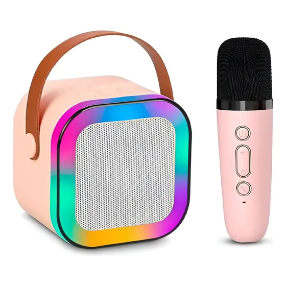 Parlante Karaoke Portátil K12 Con Micrófono Inalámbrico Bt