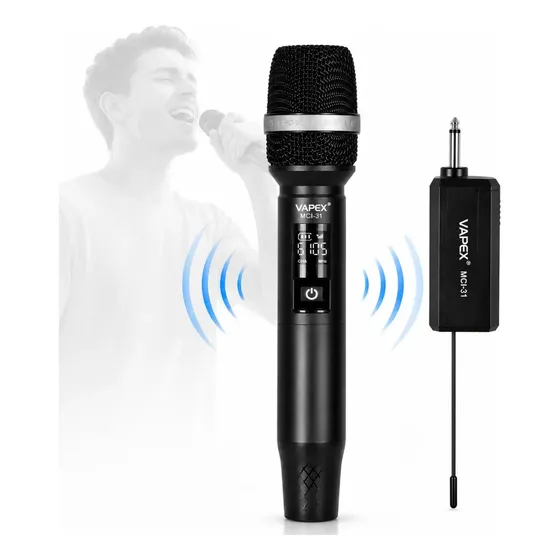Micrófono Inalámbrico Profesional Uhf Vapex Para Parlante