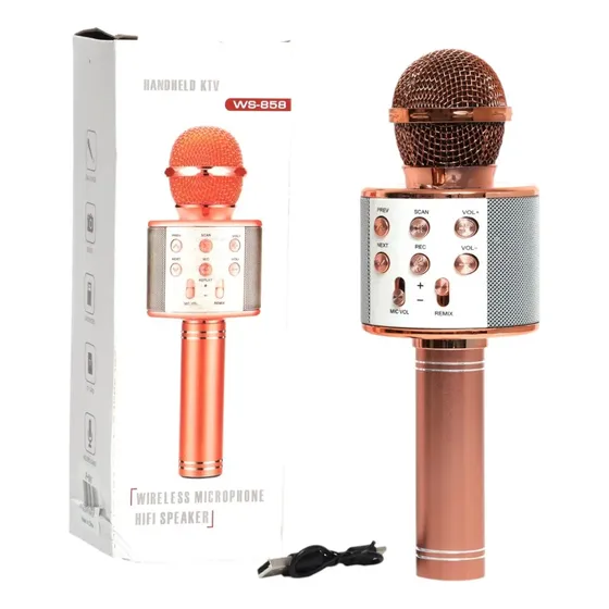 Micrófono Karaoke Inalámbrico Bluetooth Ws-858