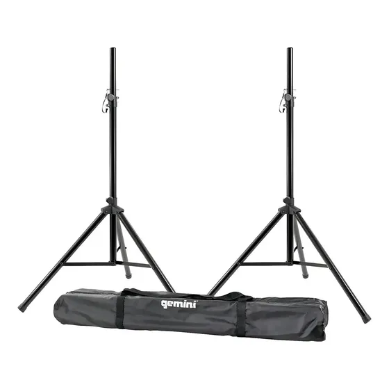 Gemini St Pack Soportes Trípodes Para Bafles Por Par + Funda Color Negro