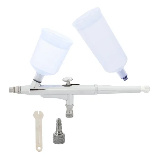 Herramienta De Aerosol Para Aerógrafo, Alimentación Por Grav Plateado