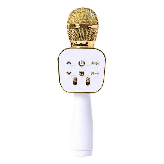 Micrófono Inalámbrico Karaoke Bluetooth Ditron Color Dorado