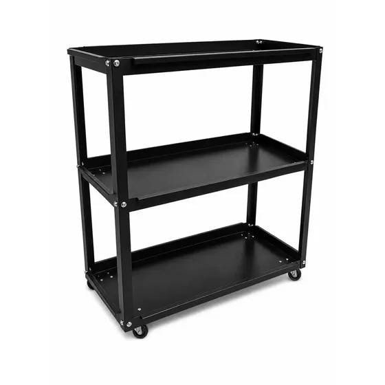 Mesa Carro Rucamet RC-800 Porta Herramientas 3 Estantes Con Ruedas Color Negro