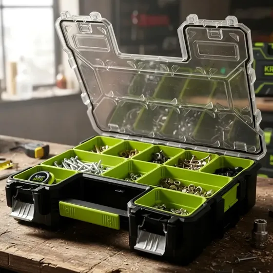 Gavetero Caja Organizadora Profesional Multifunción Kroner Color Verde lima