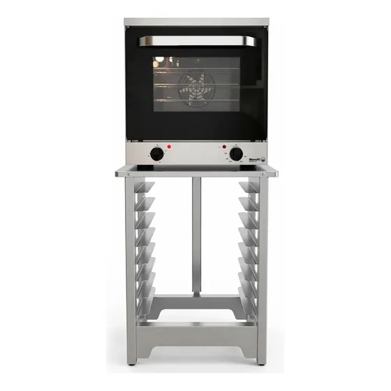 Horno Convector Morelli Dorato 4 Bandejas Eléctrico Acero Inoxidable