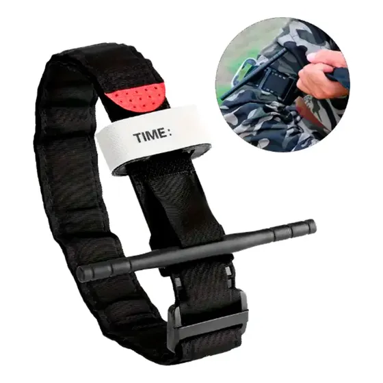 Torniquete Primeros Auxilio Botiquin Kit Curacion Emergencia Color Negro