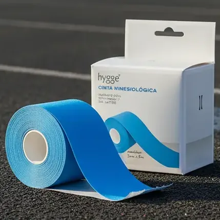 Cinta Kinesiológica Tapping Vendaje Neuromuscular 5cm x 5mts Celeste Entrenamiento Deporte Fitness Rehabilitacion Fisioterapia Recuperacion Muscular Estabilidad Articular Prevencion Lesiones Practica