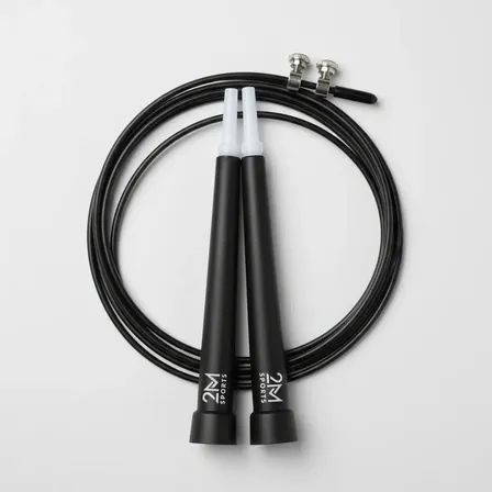 Soga Saltar Cable Acero Speed Rope Regulable Fitness Boxeo Jr001-ne 2m Sports