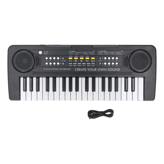 Teclado De Piano Electrónico Portátil Multifuncional De 37 T
