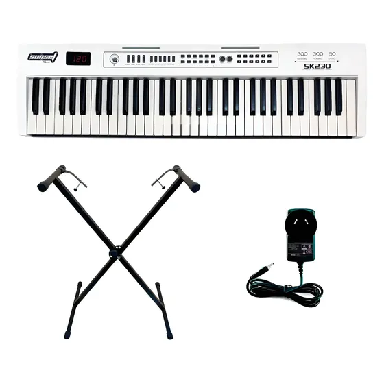 Teclado Órgano 61 Teclas 5 Octavas Sunset Sk230 + Soporte