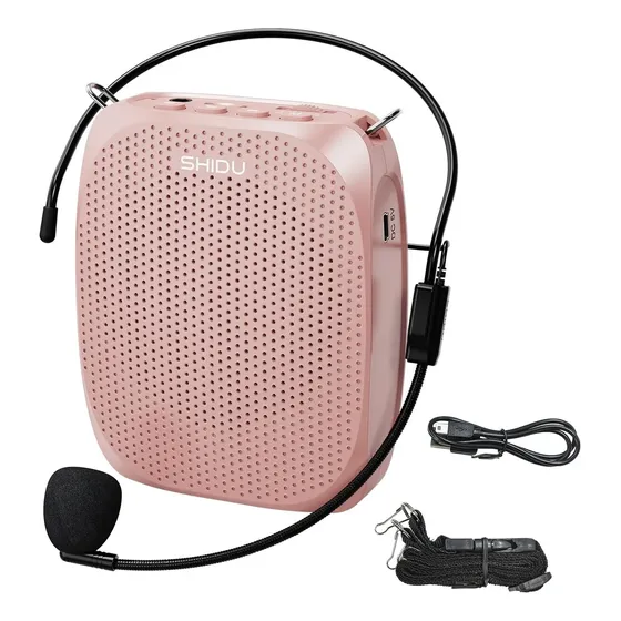 Amplificador Voz Shidu S258 10w 1800mah Portatil Rosa