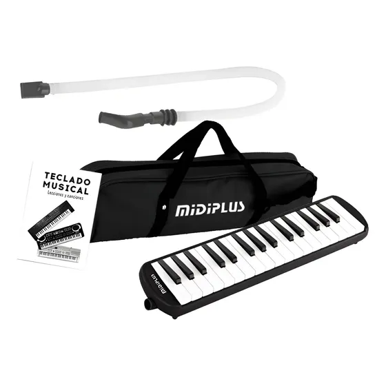 Flauta Melódica Midiplus 32 Teclas Con Funda Color Negro Negro