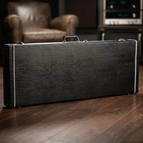 Estuche Rígido Guitarra Eléctrica Madera Cuerina Premium