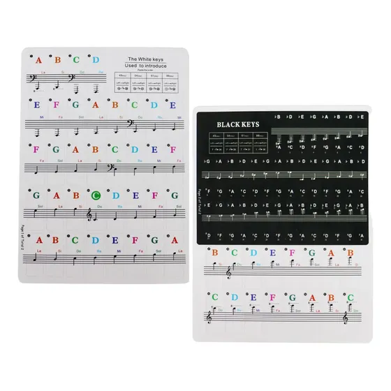 Pegatinas De Teclado De Piano Transparentes Para Piano