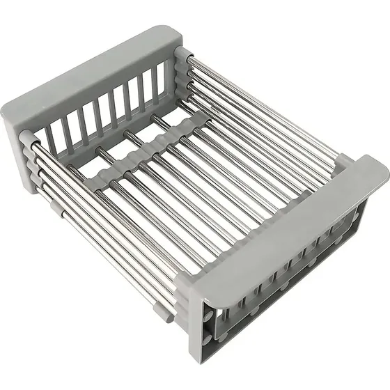 Secaplatos Acero Inoxidable Kunst & Küche Gris Extensible Bacha KSP-04