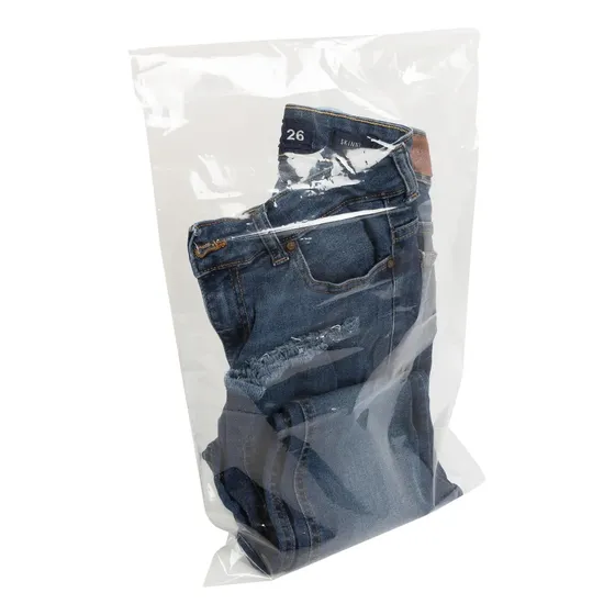 100 Bolsas Transparente Ropa Indumentaria 30x40+5 C/adhesivo