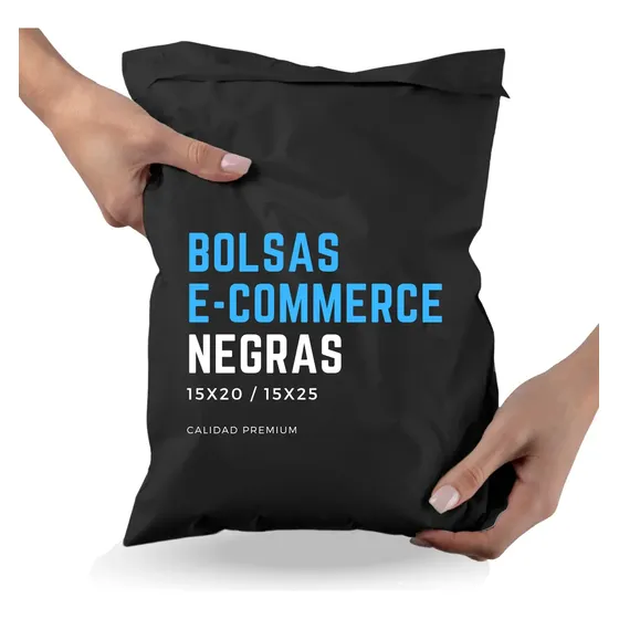 Bolsas E Commerce Negras 15x20+5 N°0 Calidad Premium X100