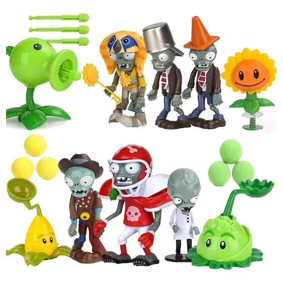 10pzs Plants Vs Zombies: Lanzaguisantes Lanzamazorcas Zombis