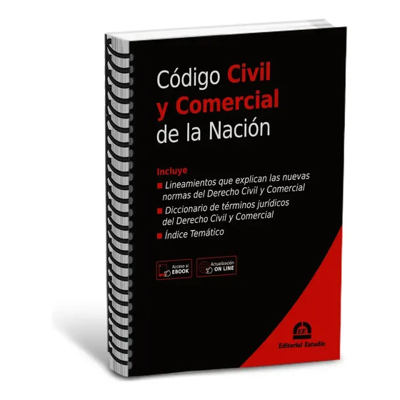 Libro Código Civil Y Comercial De La Nación (anillado) Estudio, De Estudio Editorial. Editorial Estudio