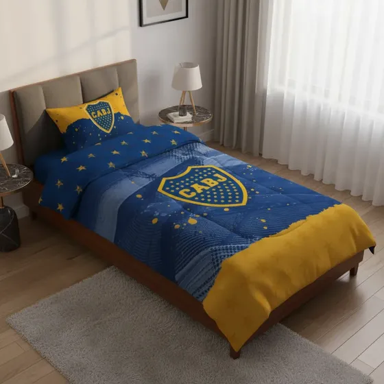Acolchado Boca Juniors 1 1/2 Licencia Oficial 2026