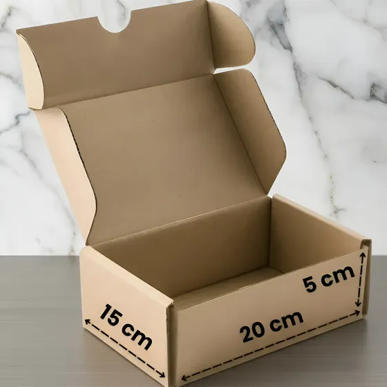 Cajas De Carton Packaging 20x15x5 Tapa Autoarmable X25u