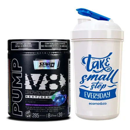 Pump V8 Pre Workout Star Nutrition 285g Grape + Shaker